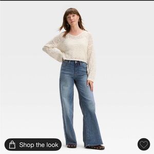 Universal Thread Vintage Medium Blue Wide-Leg Jeans